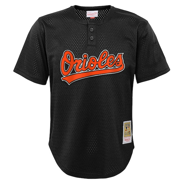 Cal Ripken Jr. Baltimore Orioles Toddler Throwback Mesh Batting Practice Jersey - Black - Image 2