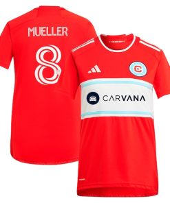 Chris Mueller Chicago Fire adidas Women's 2024 Return To Red Replica Player Jersey?¨C Red