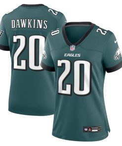 Brian Dawkins Philadelphia Eagles Nike Women's Retired Player Game Jersey - Midnight Green/Black