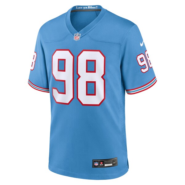 Jeffery Simmons Tennessee Titans Nike Youth Game Jersey - Light Blue - Image 2