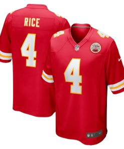 Alternative view of Rashee Rice Kansas City Chiefs Nike  Game Jersey -  Red/White