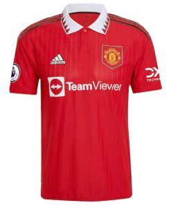Alternative view of adidas Bruno Fernandes Manchester United Red 2022/23 Home Team Authentic Player Jersey