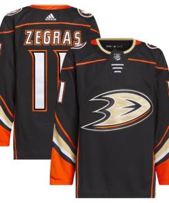 Trevor Zegras Anaheim Ducks adidas Home Primegreen Authentic Player Jersey - Black