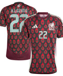 Hirving Lozano Mexico National Team adidas 2024 Home Replica Player Jersey - Burgundy