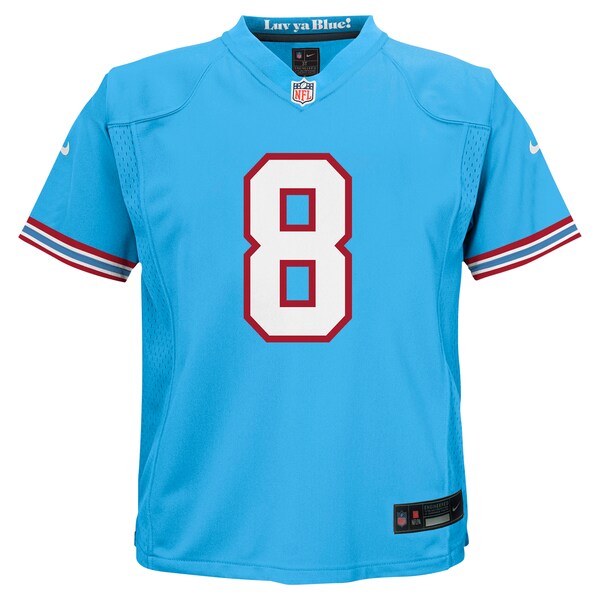 Will Levis Tennessee Titans Nike Preschool Alternate Player Game Jersey - Light Blue/Navy - Image 3