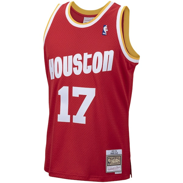 Mario Elie Houston Rockets 1993/94 Hardwood Classics Swingman Jersey - Red - Image 2