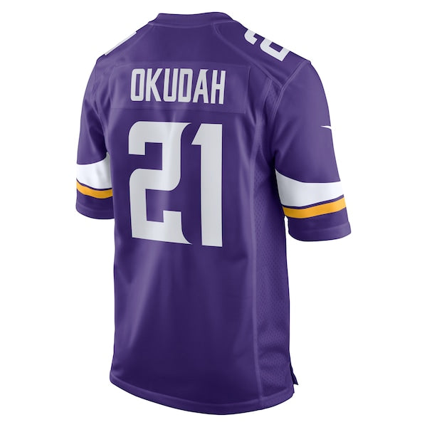 Jeff Okudah Minnesota Vikings Nike Team Game Jersey - Purple - Image 3