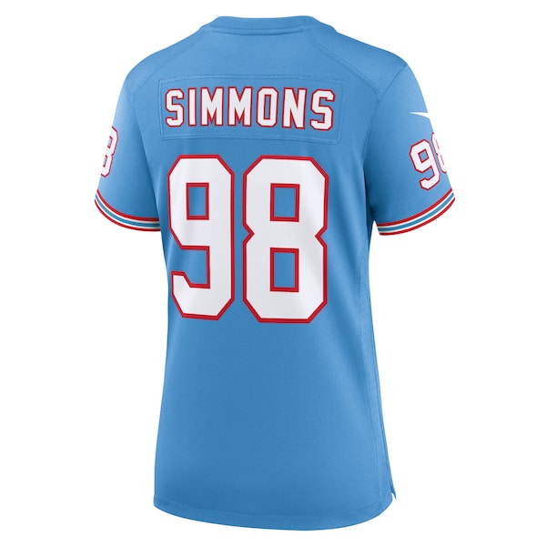 Jeffery Simmons Tennessee Titans Nike Women's Player Jersey - Light Blue - Image 3