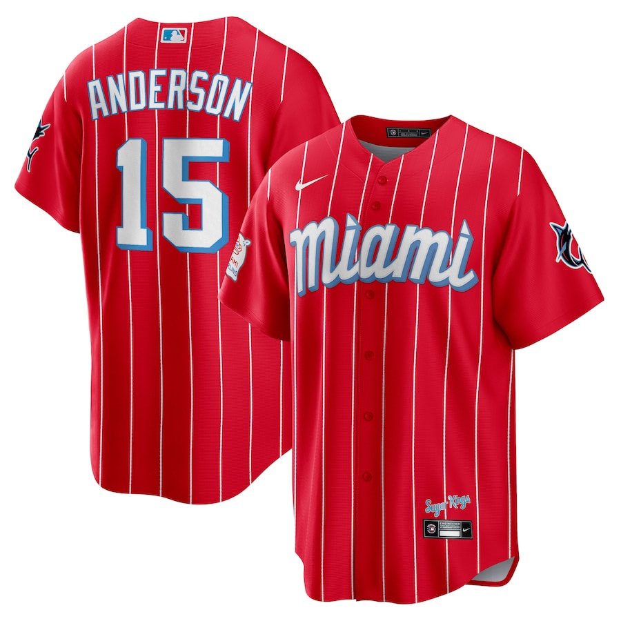 Brian Anderson Miami Marlins Nike City Connect Replica Player Jersey - Red