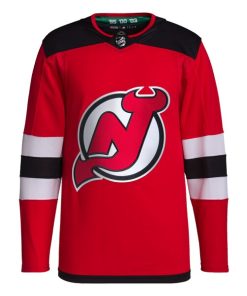 Alternative view of New Jersey Devils adidas Home Primegreen Authentic Jersey - Red