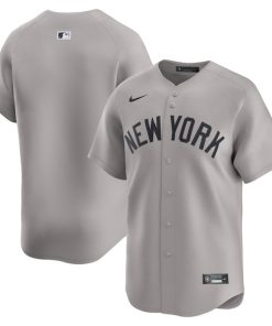 Alternative view of New York Yankees Nike Road Limited Jersey - Gray/Navy