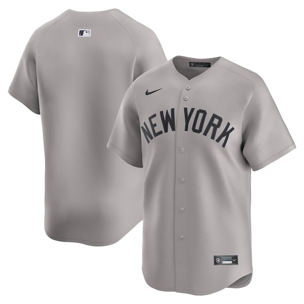 New York Yankees Nike Road Limited Jersey - Gray/Navy - Image 2