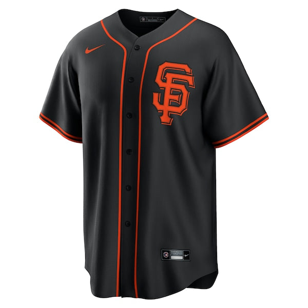 Mike Yastrzemski San Francisco Giants Nike Alternate Replica Player Name Jersey - Black - Image 2