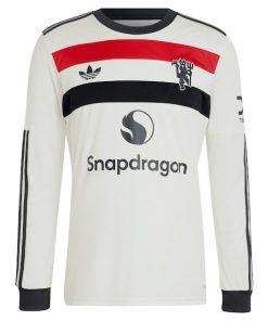 Alternative view of Manchester United adidas Originals  2024/25 Third Replica Long Sleeve Jersey - Cream
