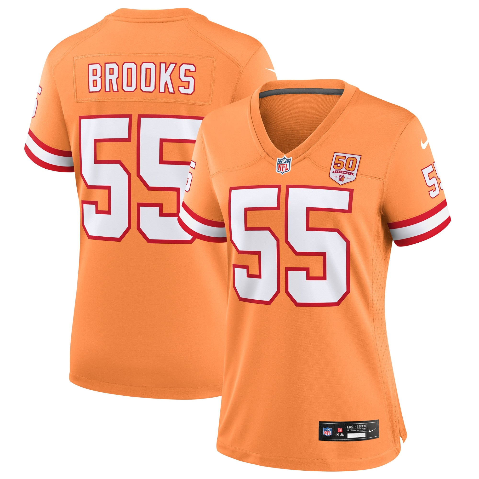 Derrick Brooks Tampa Bay Buccaneers Nike Women's 50th Anniversary Team Game Jersey - Red/Creamsicle - Image 7