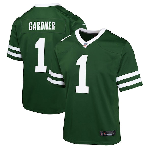 Ahmad Sauce Gardner New York Jets Nike Youth Game Jersey - Legacy Green - Image 4