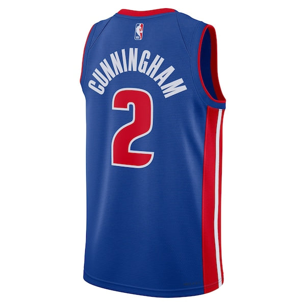 Cade Cunningham Detroit Pistons Nike Unisex Swingman Jersey - Icon Edition - Blue/White - Image 4