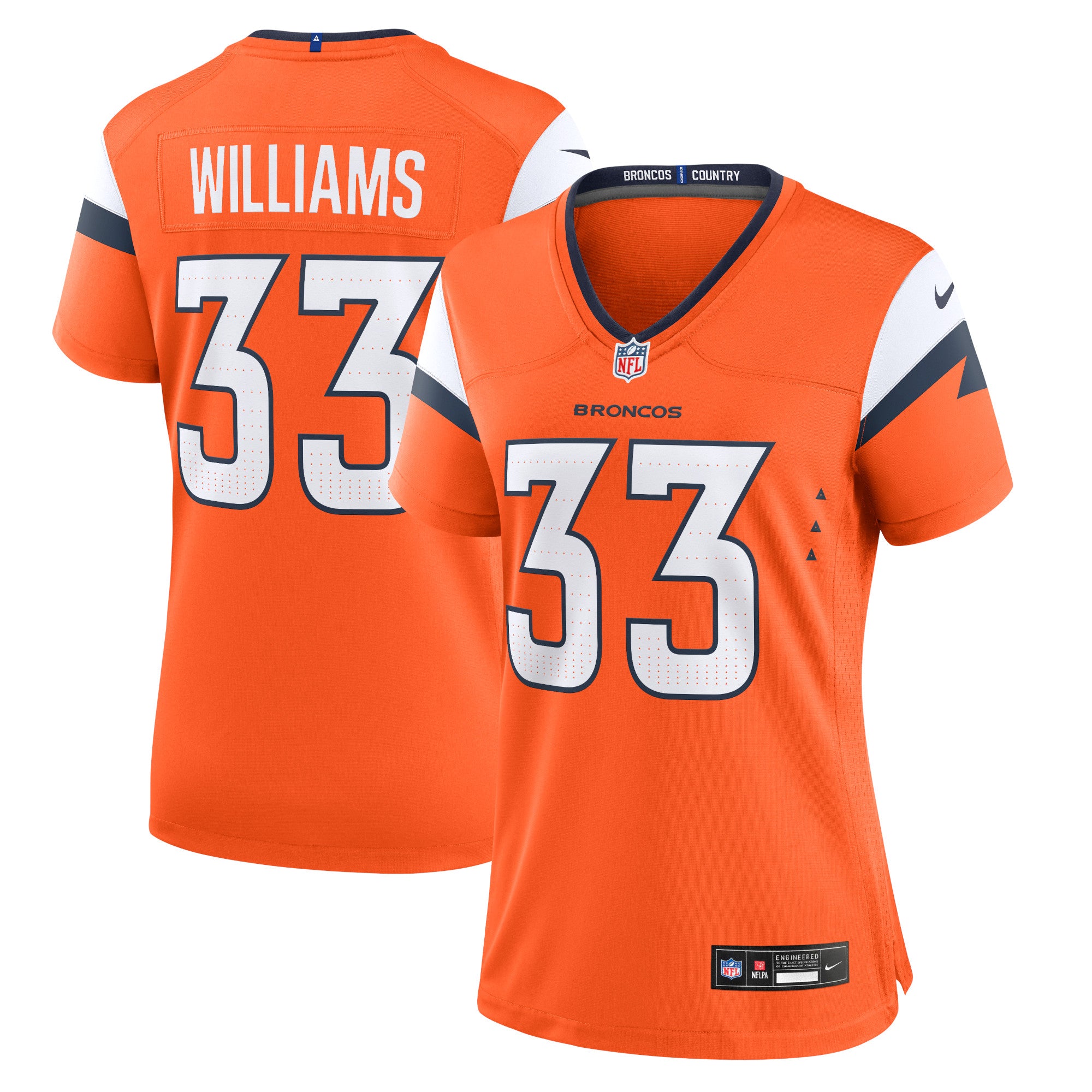 Javonte Williams Denver Broncos Nike Women's Alternate Game Jersey - Navy - Image 6