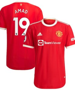 Amad Diallo Manchester United adidas 2021/22 Home Authentic Player Jersey - Red