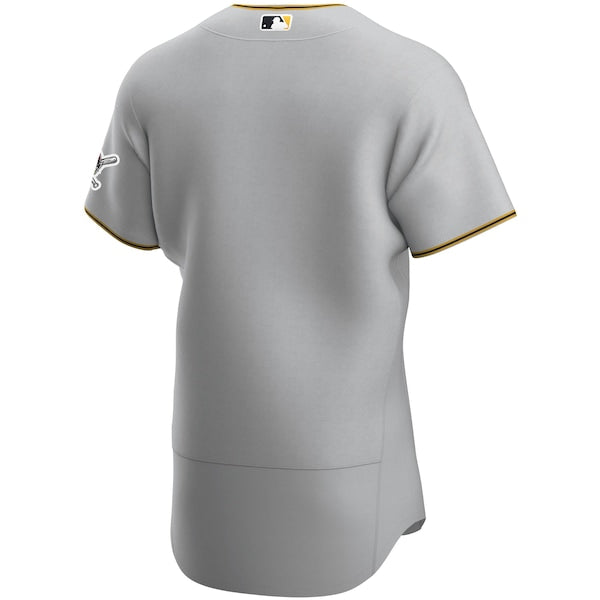 Pittsburgh Pirates Nike Road Authentic Team Jersey - Gray - Image 3