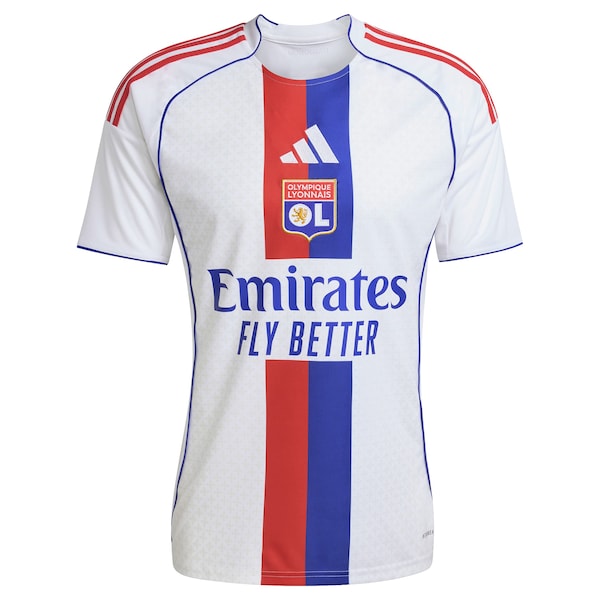 Olympique Lyonnais adidas 2025/26 Home Replica Jersey - White/Blue - Image 3