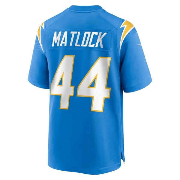 Scott Matlock Los Angeles Chargers Nike Team Game Jersey - Powder Blue - Image 4