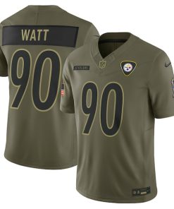 T.J. Watt Pittsburgh Steelers Nike 2025 Salute to Service Limited Jersey - Olive