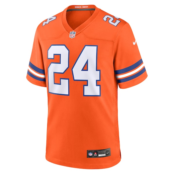 Champ Bailey Denver Broncos Nike Mile High Collection 1977 Throwback Retired Player Game Jersey - Orange - Image 2
