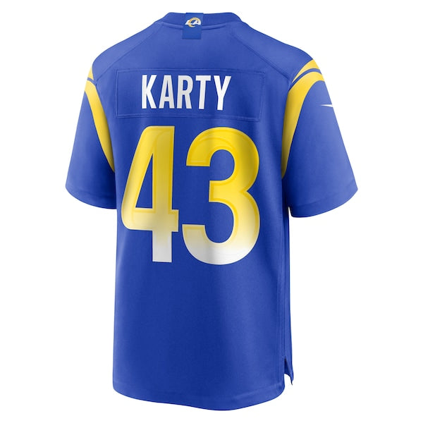 Joshua Karty Los Angeles Rams Nike Team Game Jersey - Royal - Image 3