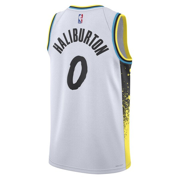 Tyrese Haliburton Indiana Pacers Nike Unisex 2024/25 Swingman Player Jersey - City Edition - White - Image 3
