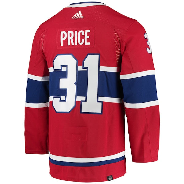 Carey Price Montreal Canadiens adidas Home Primegreen Authentic Player Jersey - Red - Image 3