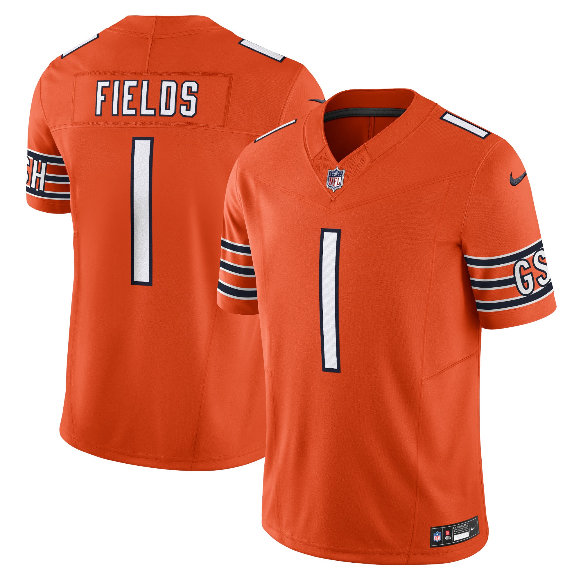 Justin Fields Chicago Bears Nike Vapor F.U.S.E. Limited Jersey - Navy/Orange/White - Image 6