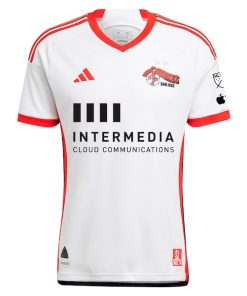 Alternative view of Jackson Yueill San Jose Earthquakes adidas 2024 The 50 Kit Authentic Player Jersey - White