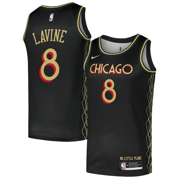 Zach LaVine Chicago Bulls Nike Swingman Player Jersey - City Edition - Black - Image 2