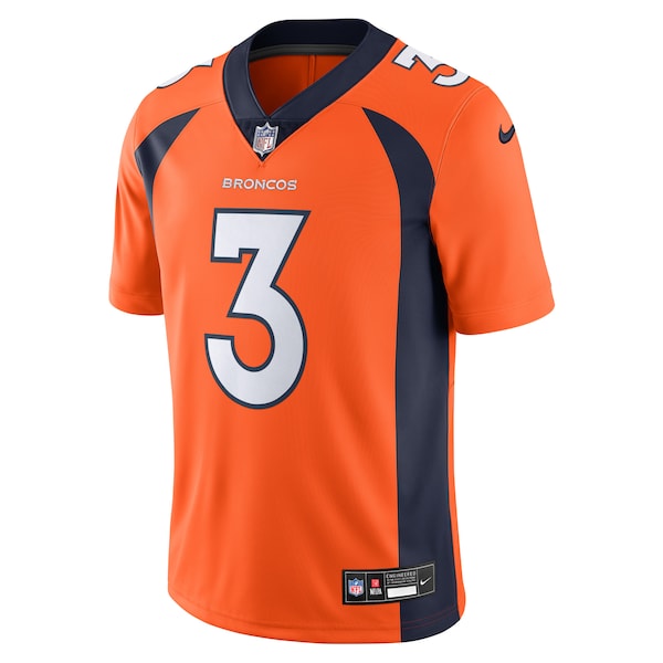 Russell Wilson Denver Broncos Nike Vapor Untouchable Limited Jersey - Orange/Navy/White - Image 3