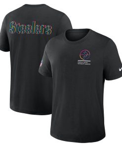 Pittsburgh Steelers Nike Tall 2025 NFL Crucial Catch Tri-Blend Dri-FIT T-Shirt - Black