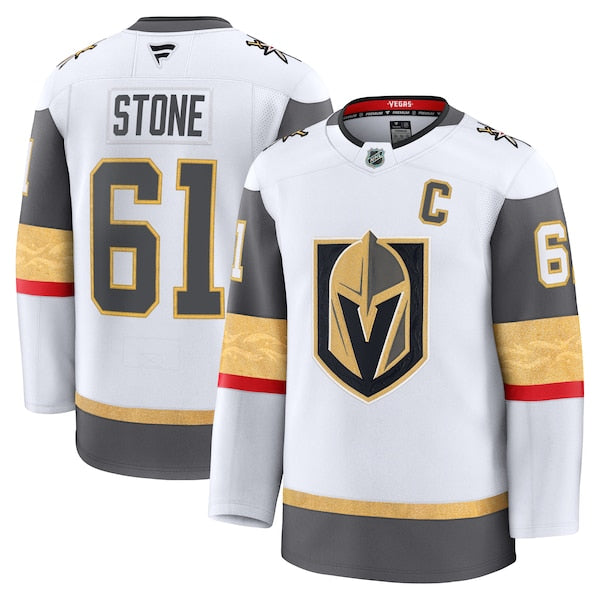 Mark Stone Vegas Golden Knights Away Premium Jersey - White/Gold/Gray - Image 2