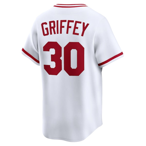 Ken Griffey Cincinnati Reds Nike Throwback Cooperstown Collection Limited Jersey - White - Image 3