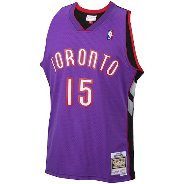 Vince Carter Toronto Raptors 1999/00 Hardwood Classics Swingman Jersey - Purple/White - Image 3
