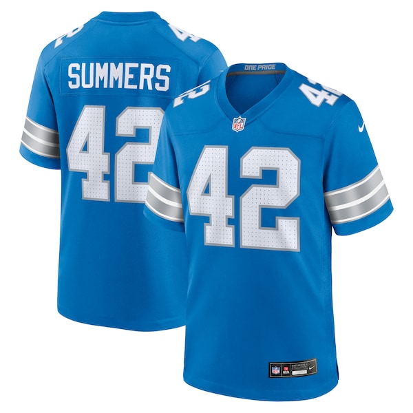 Ty Summers Detroit Lions Nike Team Game Jersey - Blue