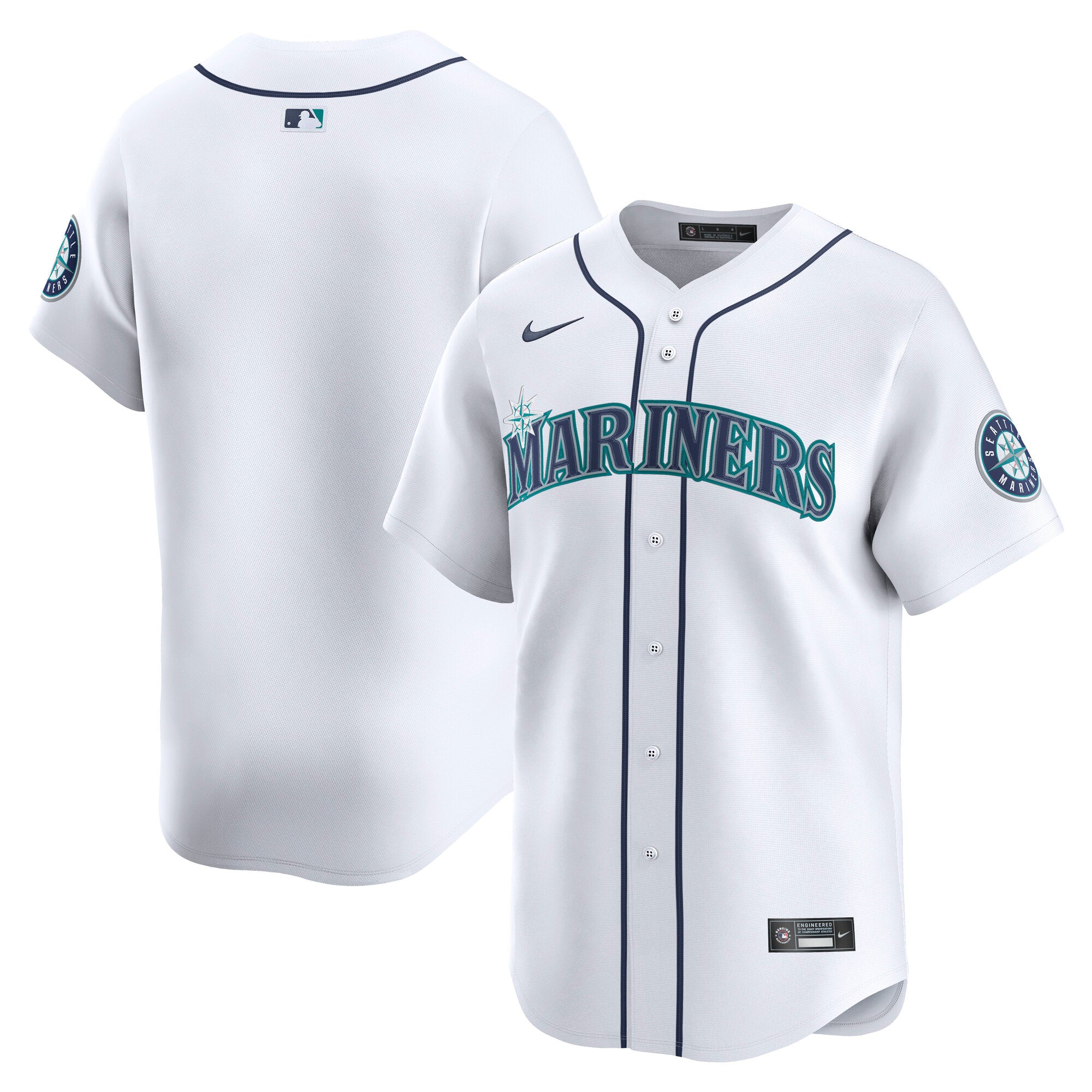 Seattle Mariners Nike Alternate Limited Jersey - Teal/White - Image 6