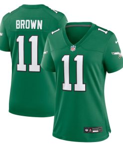 A.J. Brown Philadelphia Eagles Nike Women's Alternate Player Game Jersey - Kelly Green