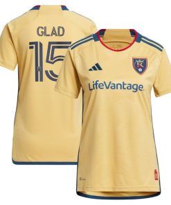 Justen Glad Real Salt Lake adidas Women's 2024 The Beehive State Kit Replica Player Jersey - Gold