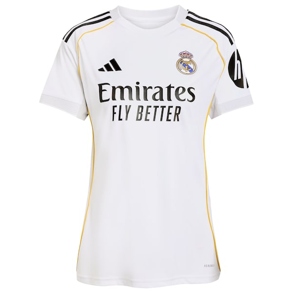 Kylian Mbapp¨¦ Los Merengues adidas Women's 2025/26 Home Replica Player Jersey - White/Blue - Image 3