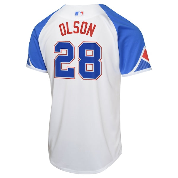 Matt Olson Atlanta Braves Nike Youth City Connect Limited Player Jersey - White - Image 3
