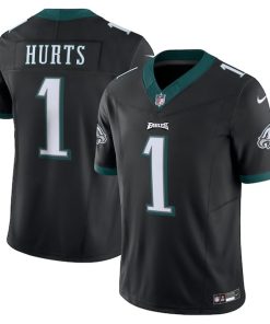 Alternative view of Jalen Hurts Philadelphia Eagles Nike Vapor F.U.S.E. Limited Jersey - Black/Green/Kelly Green/White