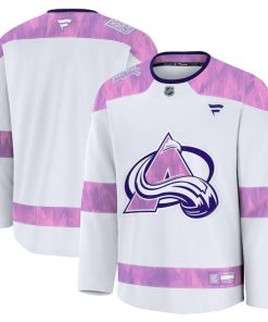 Colorado Avalanche  2024 Hockey Fights Cancer Practice Jersey - White