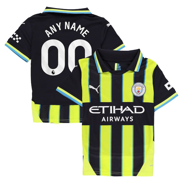 Manchester City Puma Youth 2024/25 Away Replica Custom Jersey - Navy - Image 2
