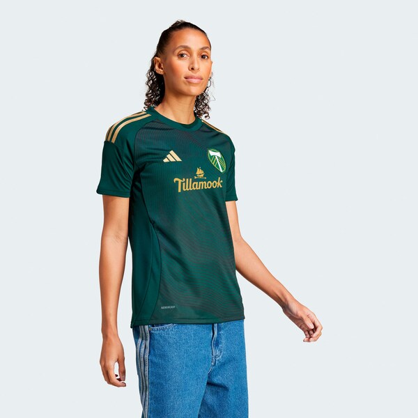 Portland Timbers adidas Women's 2025 Forever Green & Gold Replica Jersey - Green - Image 6