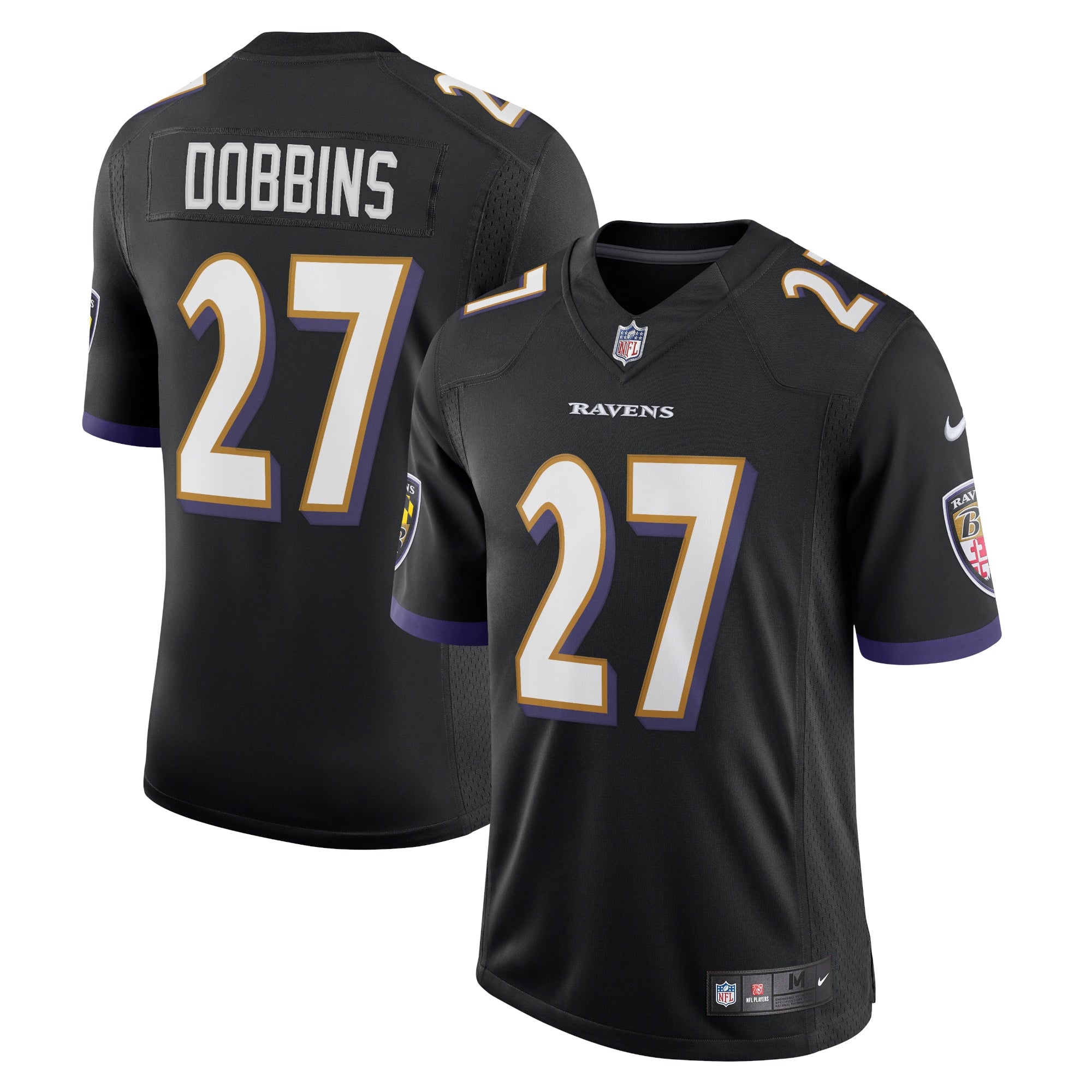 J.K. Dobbins Baltimore Ravens Nike Vapor Limited Jersey - Purple/Black - Image 6